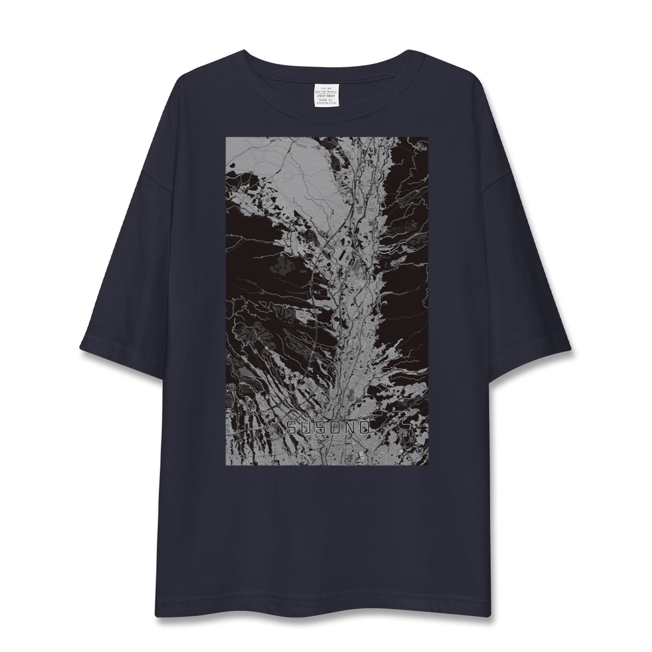 【裾野(静岡県)】地図柄ビッグシルエットTシャツ