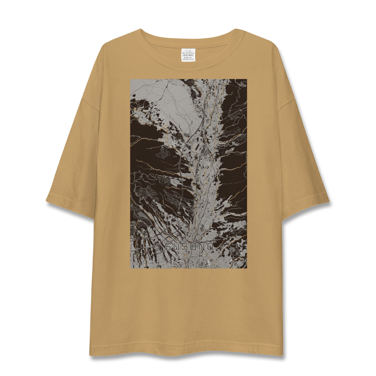 【裾野(静岡県)】地図柄ビッグシルエットTシャツ