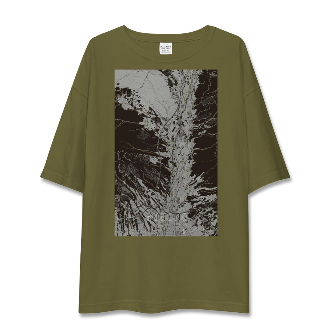 【裾野(静岡県)】地図柄ビッグシルエットTシャツ