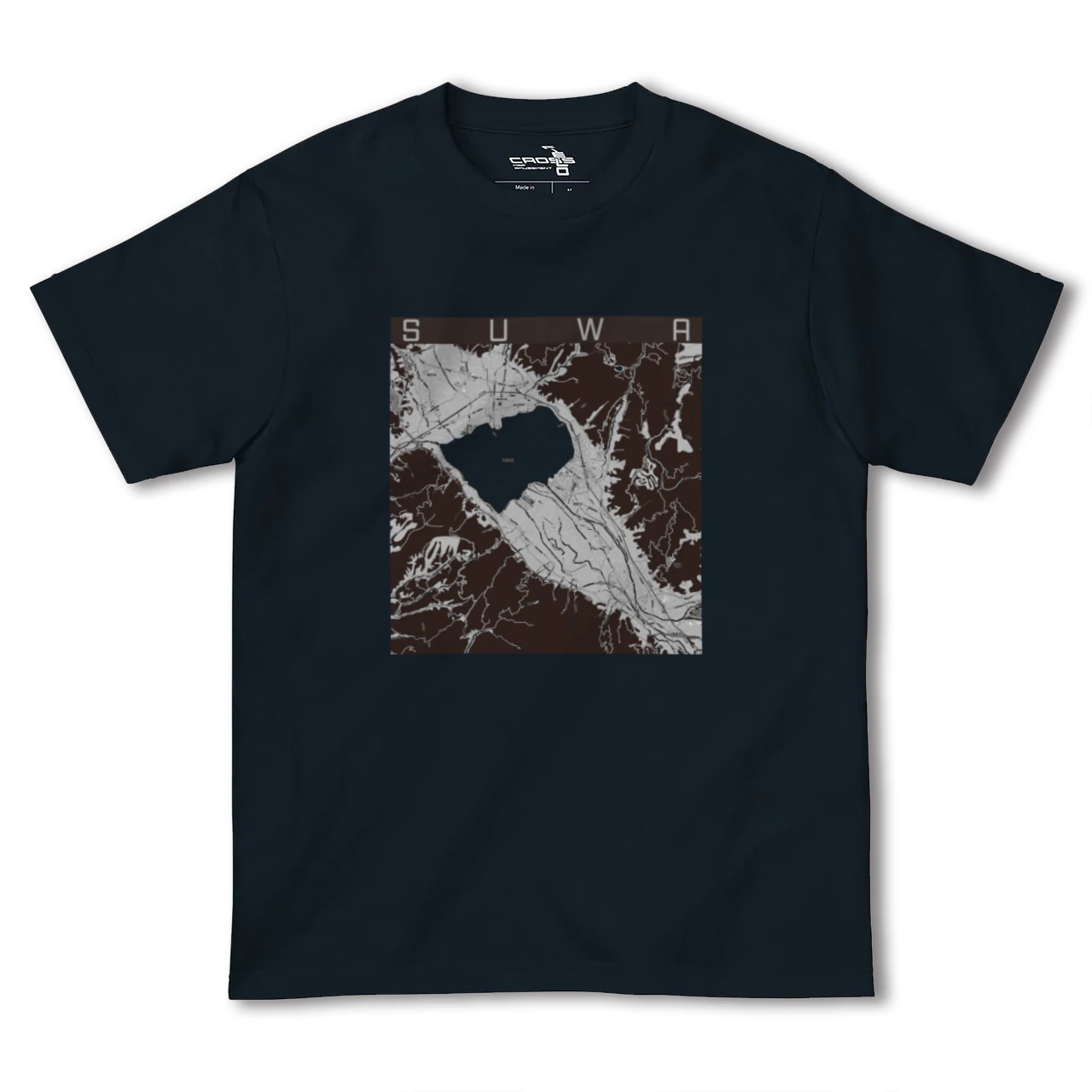 【諏訪(長野県)】地図柄ヘビーウェイトTシャツ