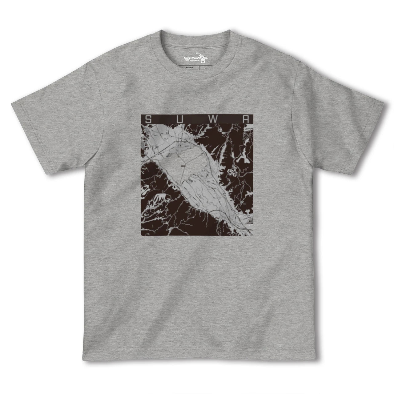 【諏訪(長野県)】地図柄ヘビーウェイトTシャツ