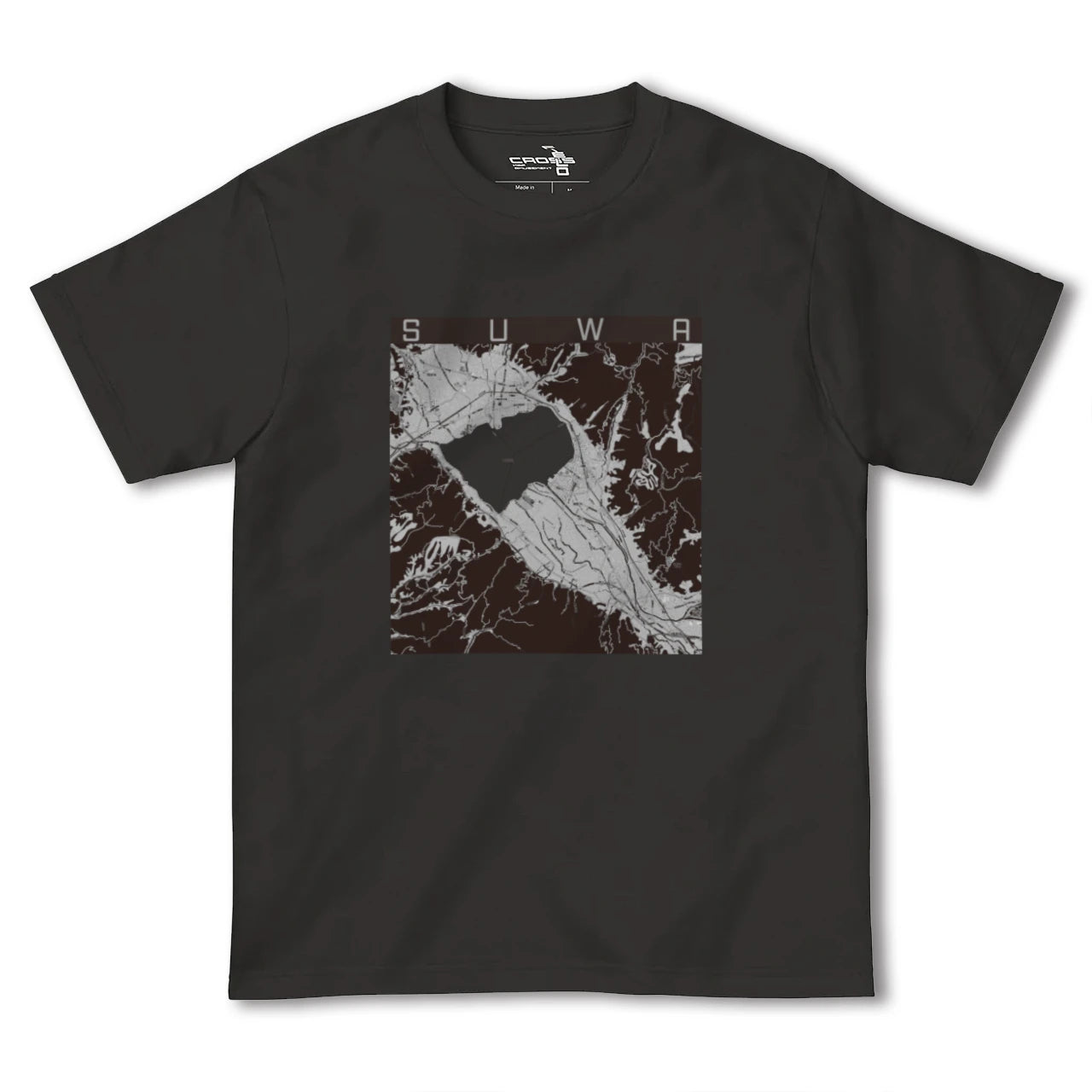【諏訪(長野県)】地図柄ヘビーウェイトTシャツ
