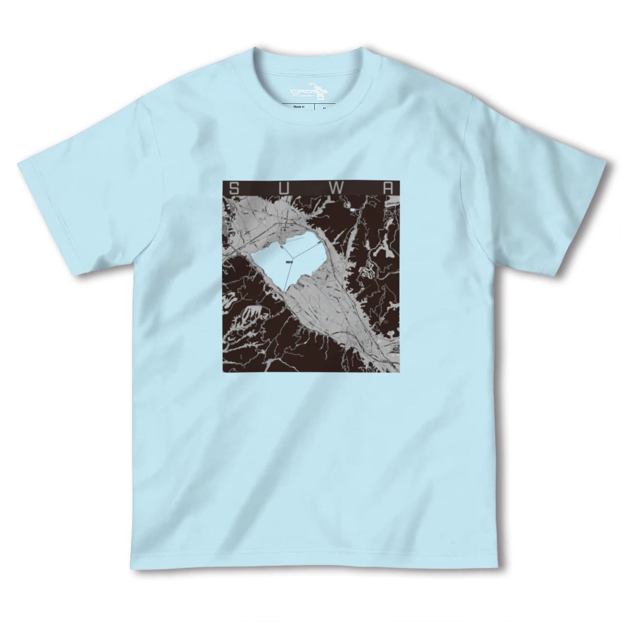 【諏訪(長野県)】地図柄ヘビーウェイトTシャツ