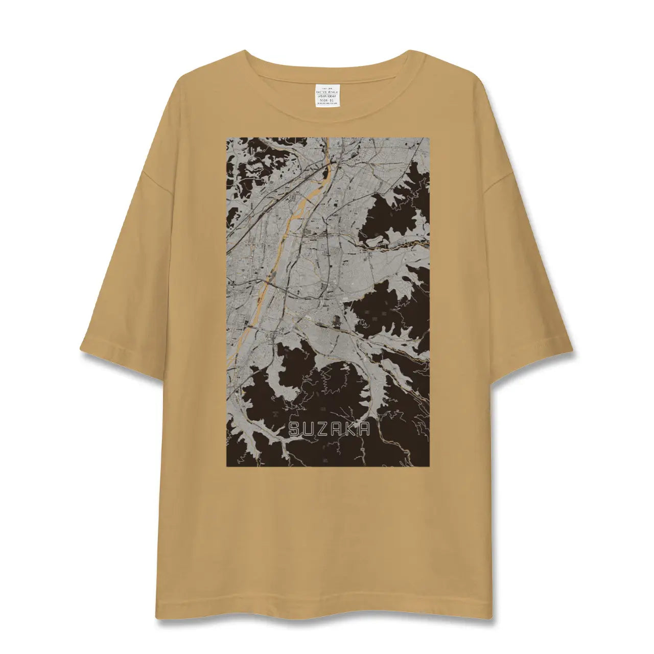 【須坂(長野県)】地図柄ビッグシルエットTシャツ