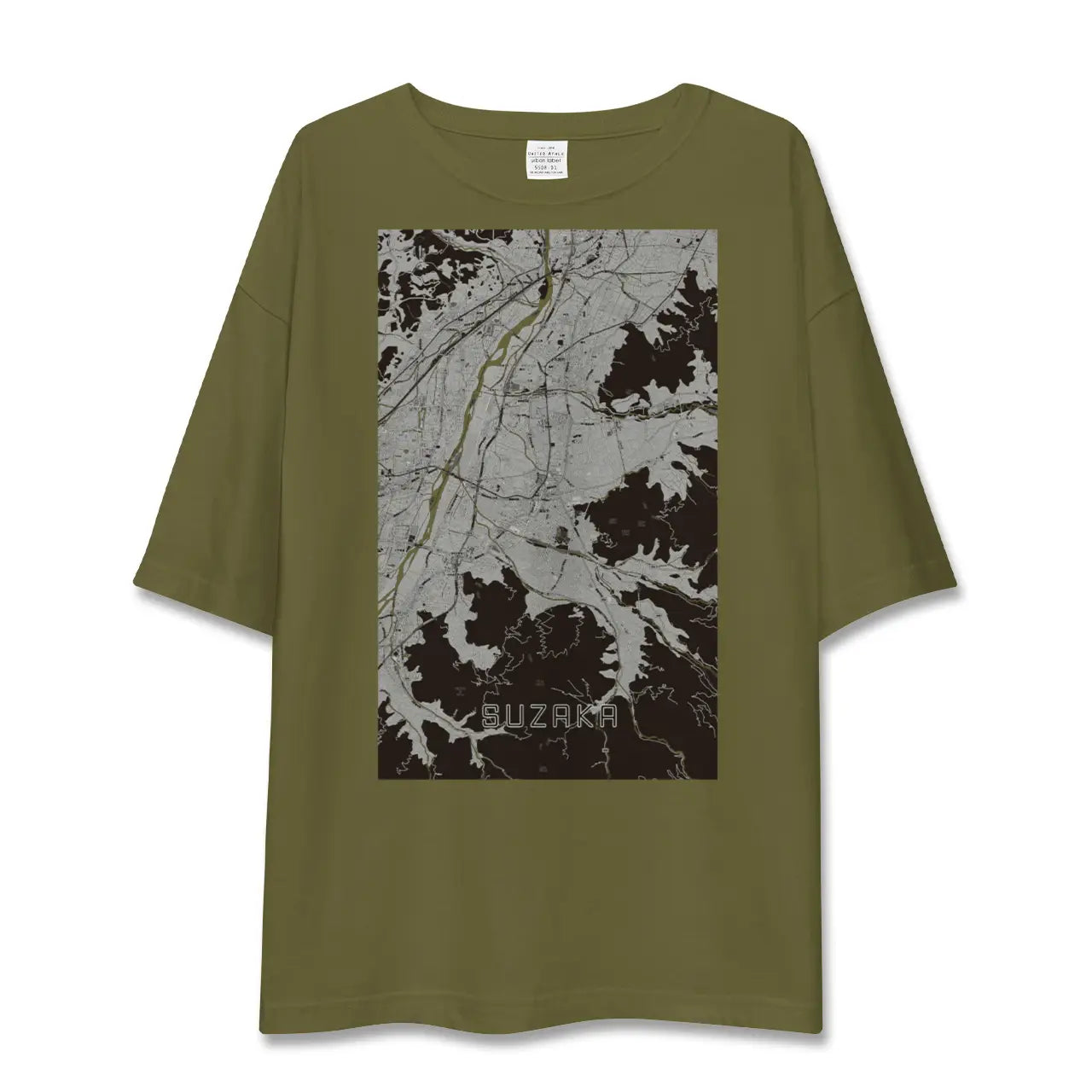 【須坂(長野県)】地図柄ビッグシルエットTシャツ