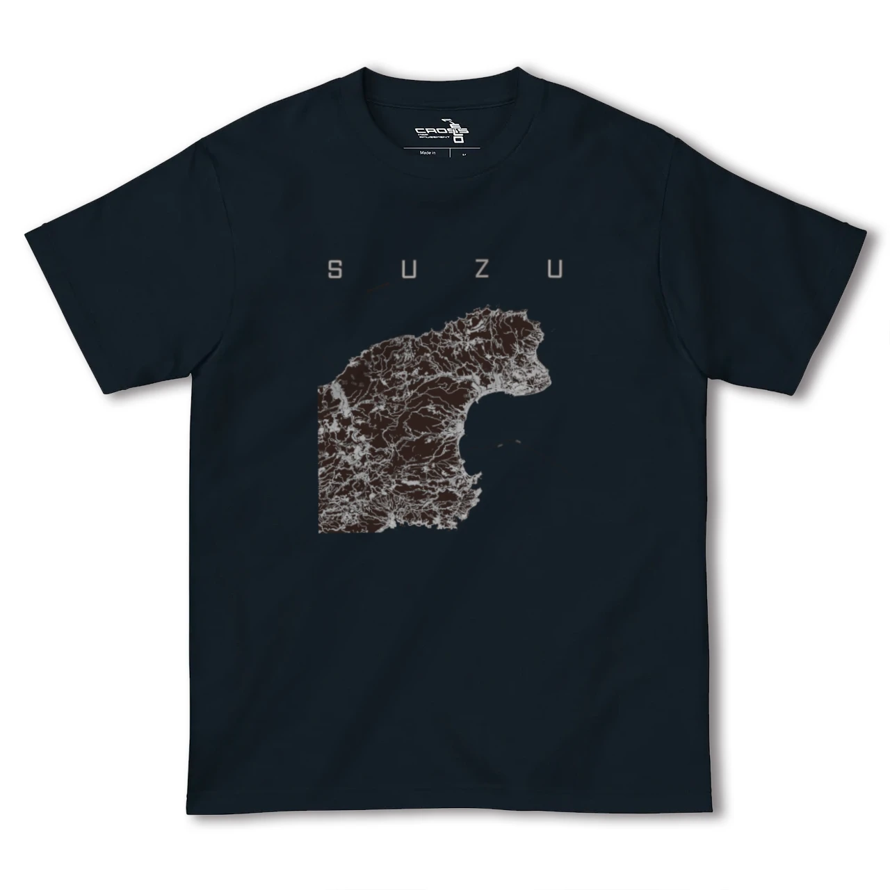 【珠洲(石川県)】地図柄ヘビーウェイトTシャツ