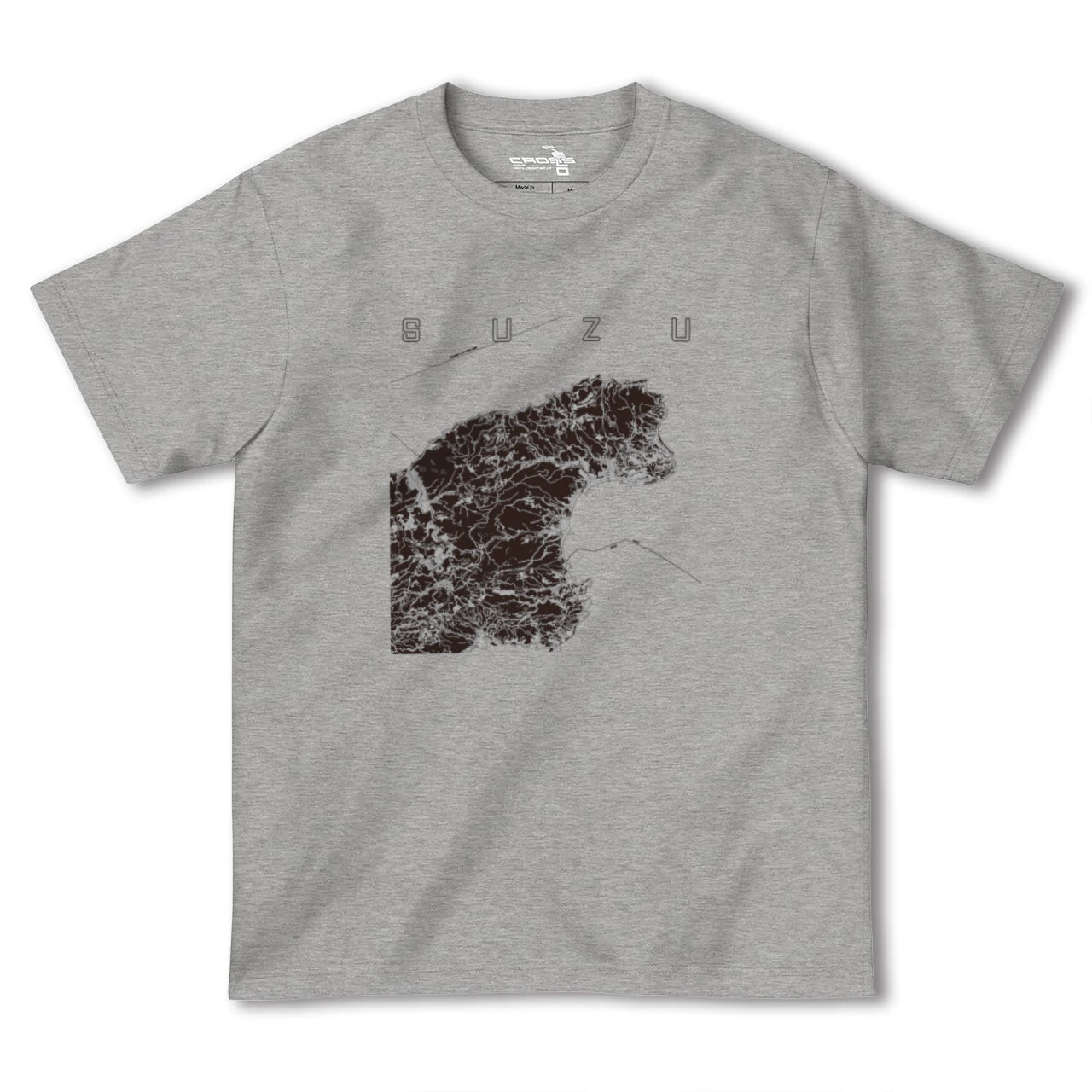【珠洲(石川県)】地図柄ヘビーウェイトTシャツ