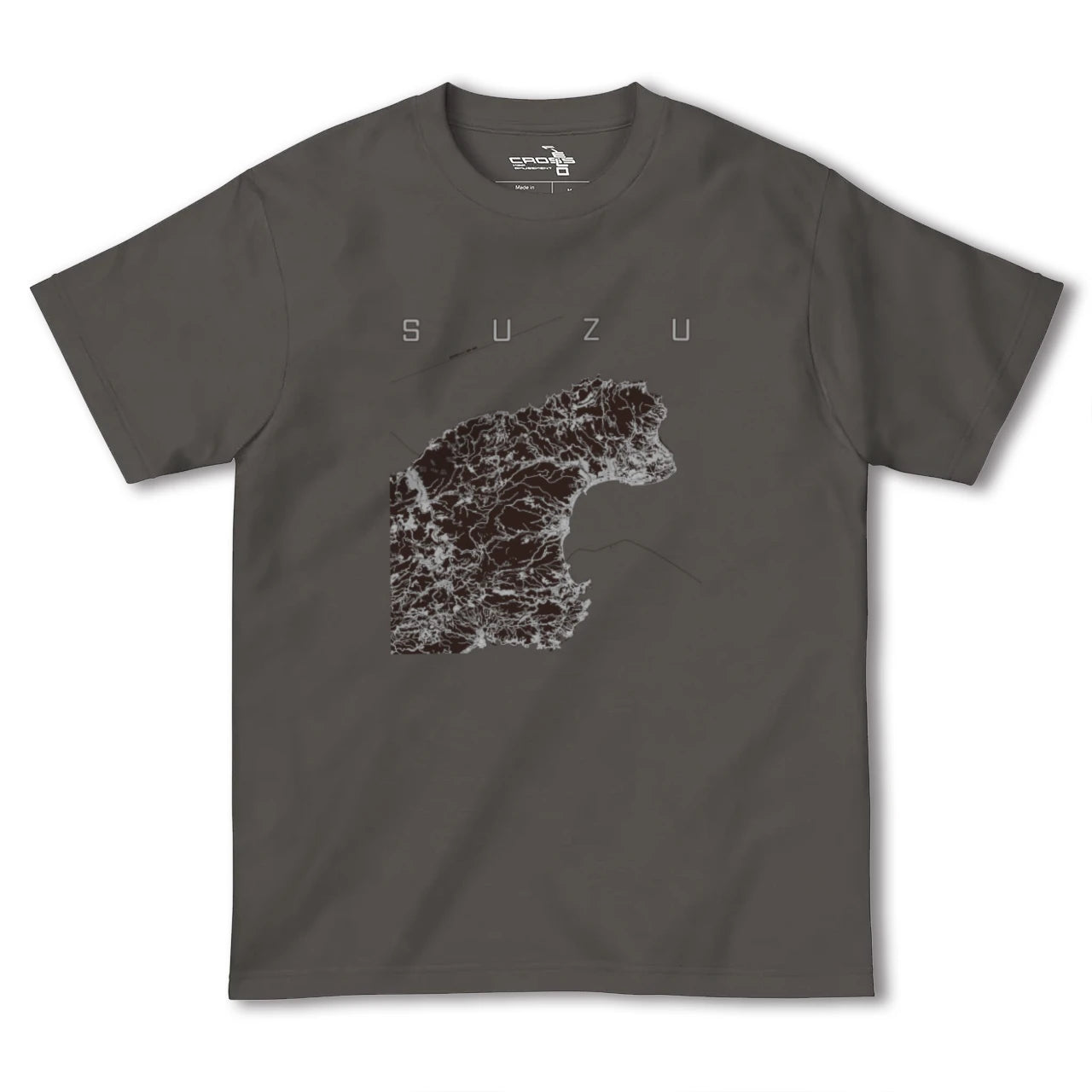 【珠洲(石川県)】地図柄ヘビーウェイトTシャツ