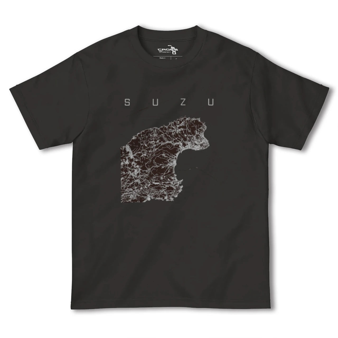 【珠洲(石川県)】地図柄ヘビーウェイトTシャツ