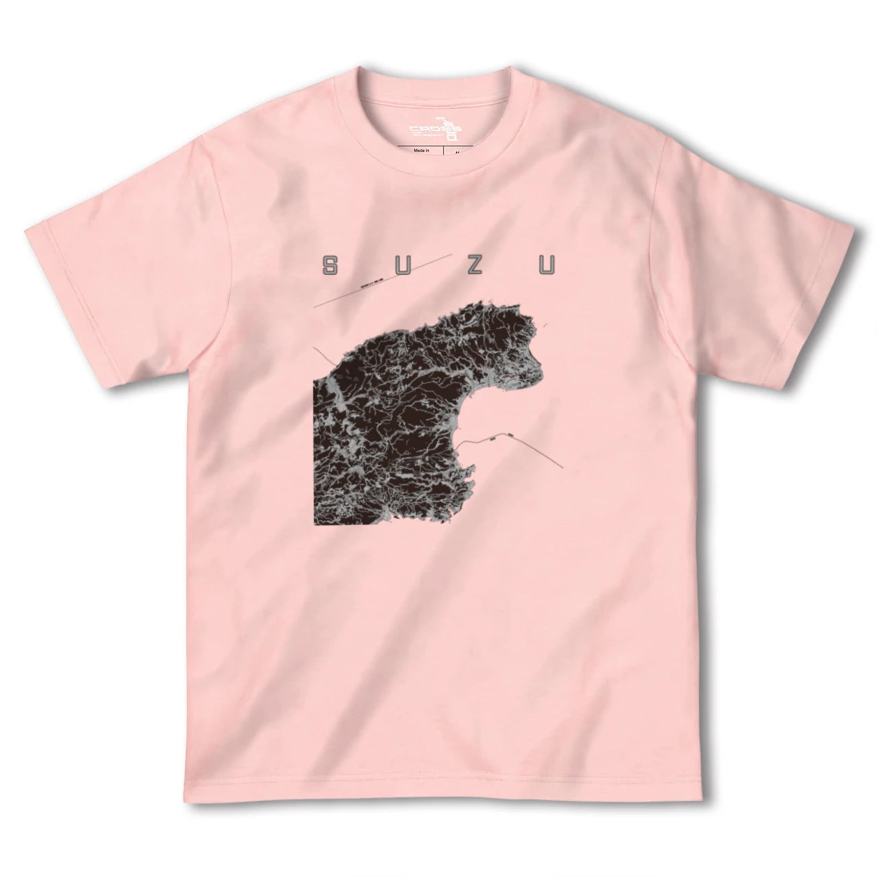【珠洲(石川県)】地図柄ヘビーウェイトTシャツ