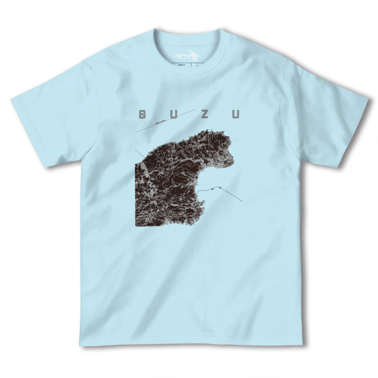 【珠洲(石川県)】地図柄ヘビーウェイトTシャツ