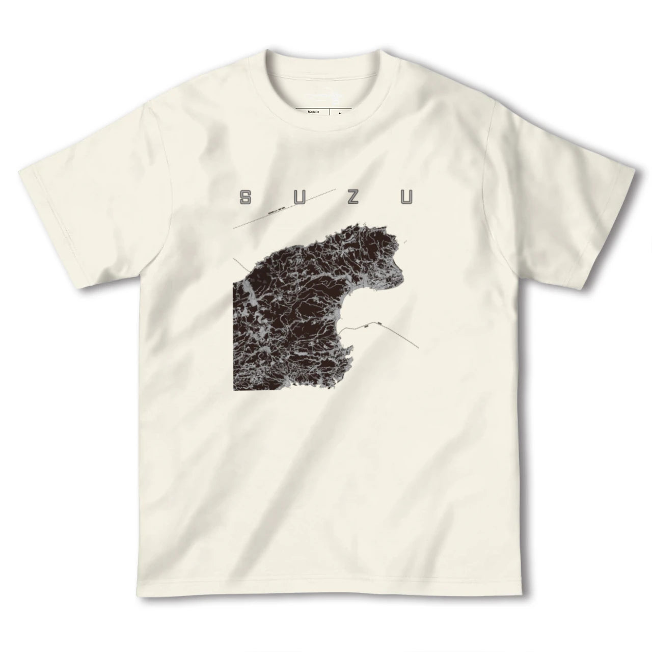 【珠洲(石川県)】地図柄ヘビーウェイトTシャツ