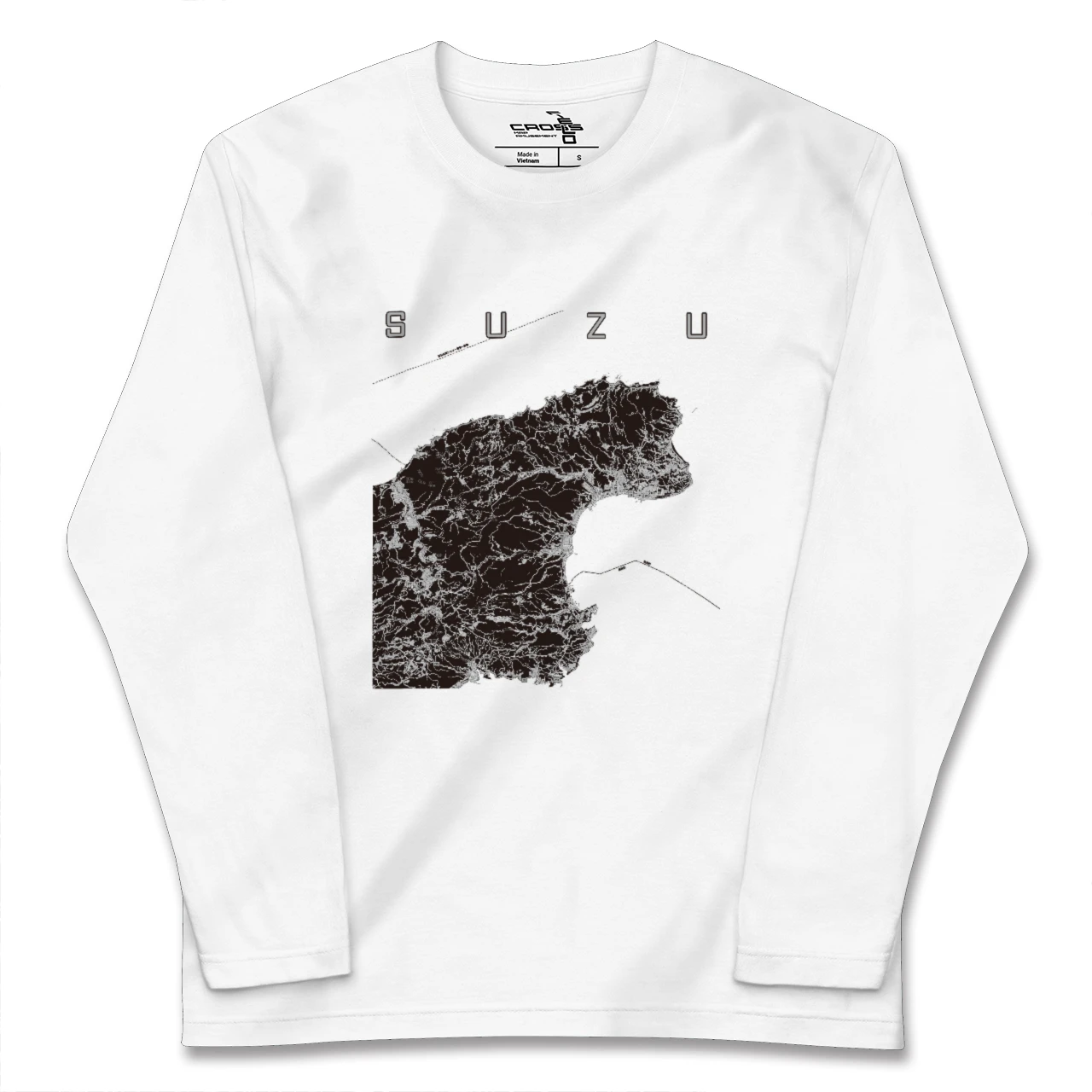 【珠洲(石川県)】地図柄ロングスリーブTシャツ