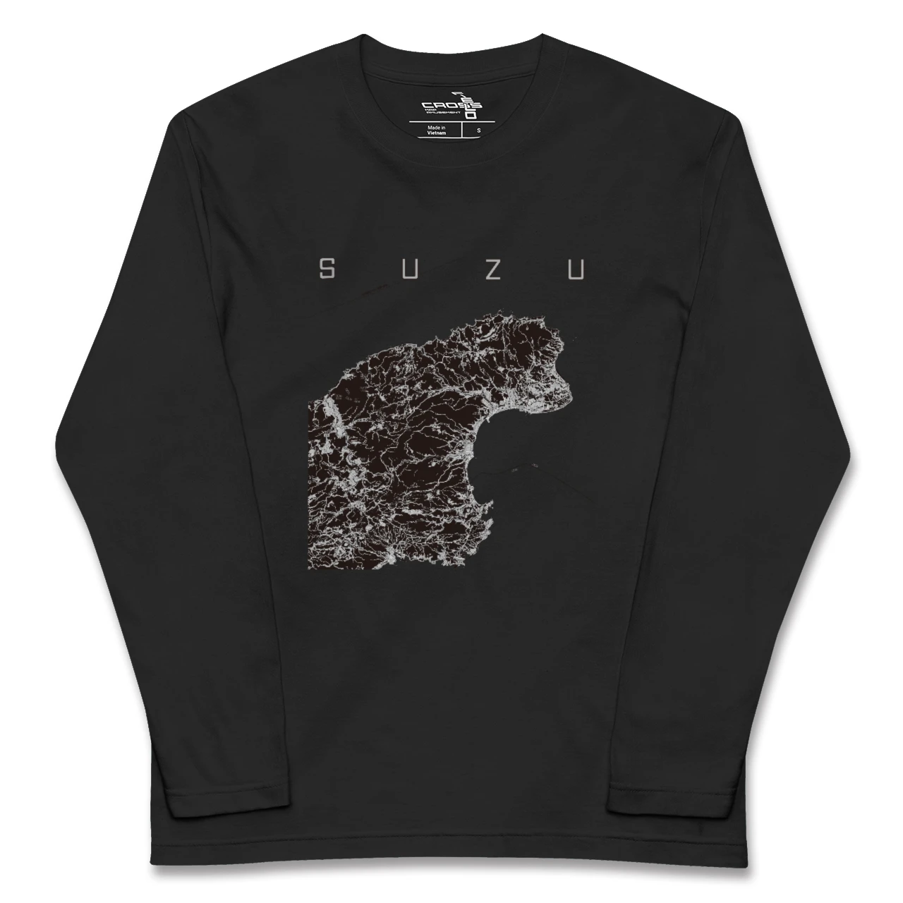 【珠洲(石川県)】地図柄ロングスリーブTシャツ