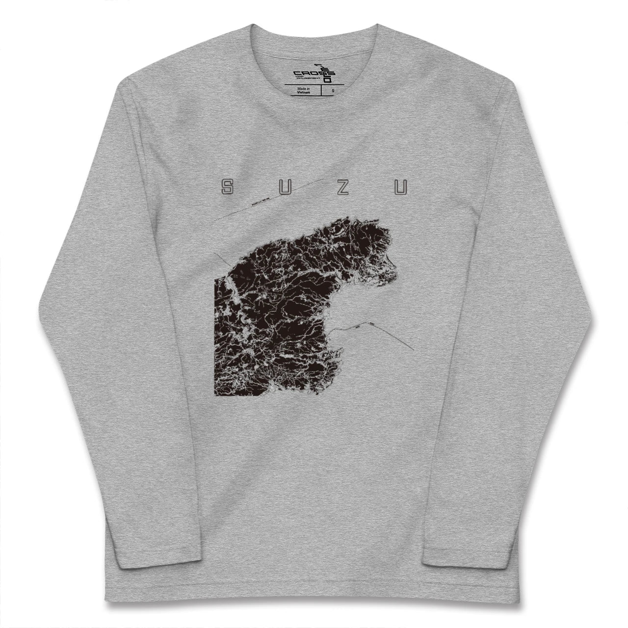 【珠洲(石川県)】地図柄ロングスリーブTシャツ