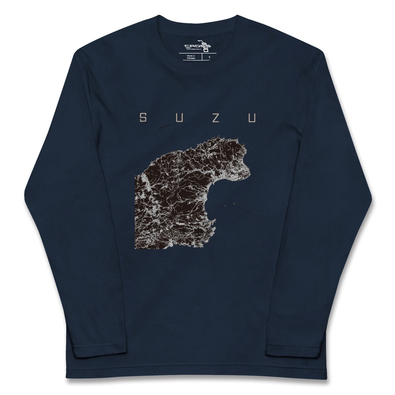 【珠洲(石川県)】地図柄ロングスリーブTシャツ