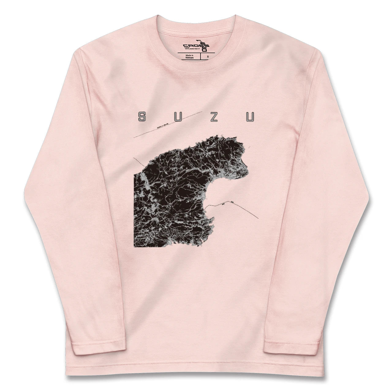 【珠洲(石川県)】地図柄ロングスリーブTシャツ