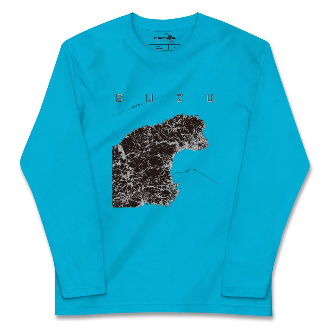 【珠洲(石川県)】地図柄ロングスリーブTシャツ