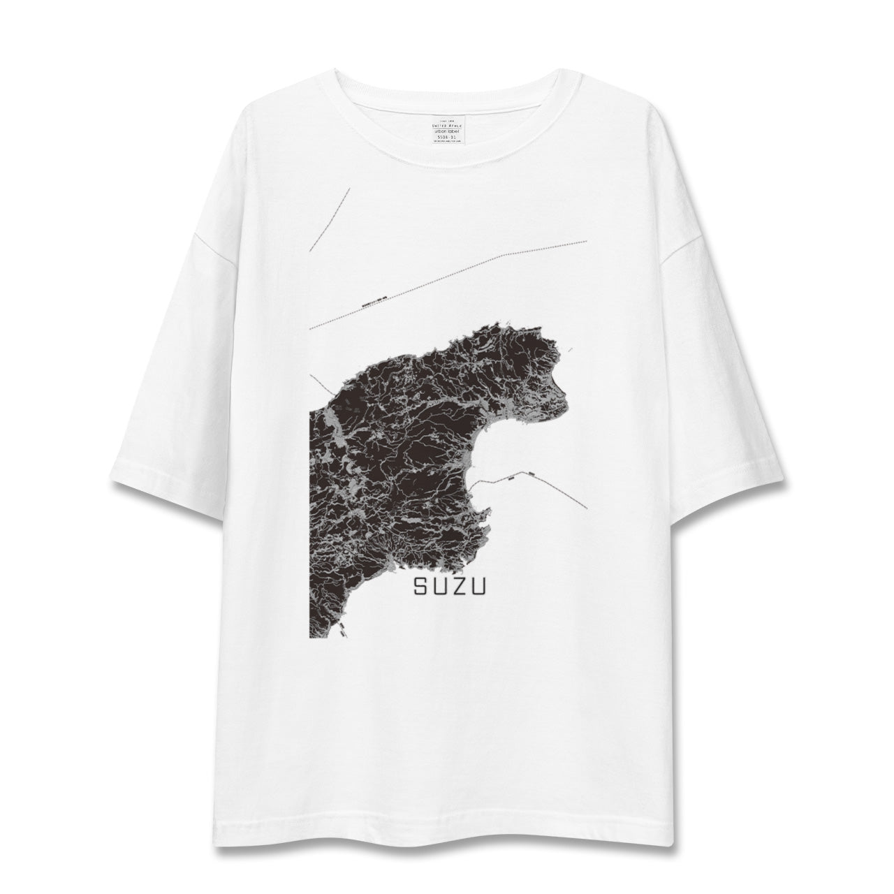 【珠洲(石川県)】地図柄ビッグシルエットTシャツ