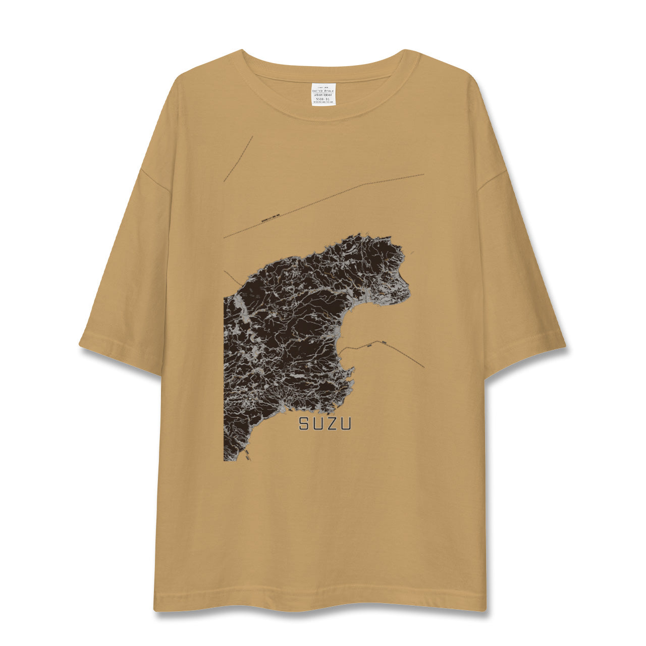 【珠洲(石川県)】地図柄ビッグシルエットTシャツ