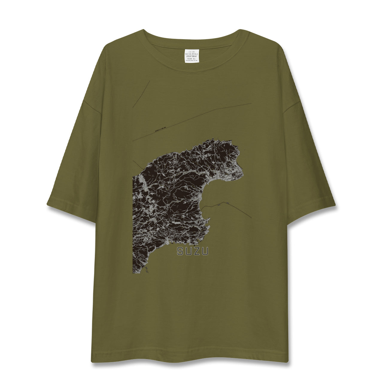 【珠洲(石川県)】地図柄ビッグシルエットTシャツ