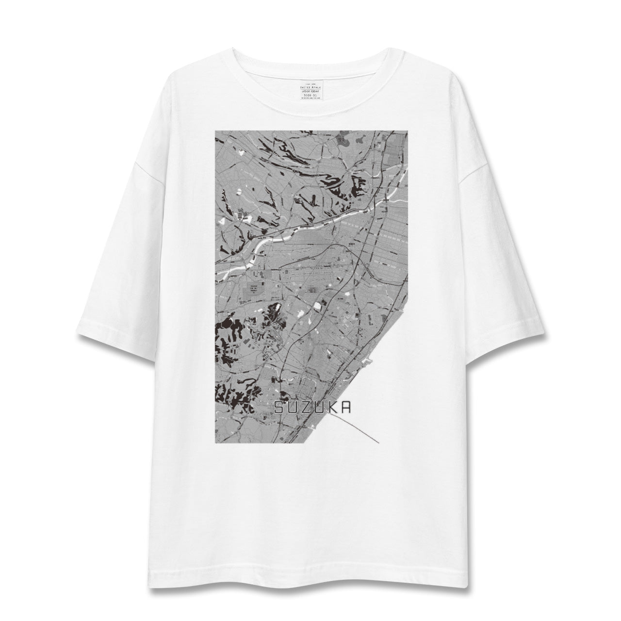 【鈴鹿(三重県)】地図柄ビッグシルエットTシャツ