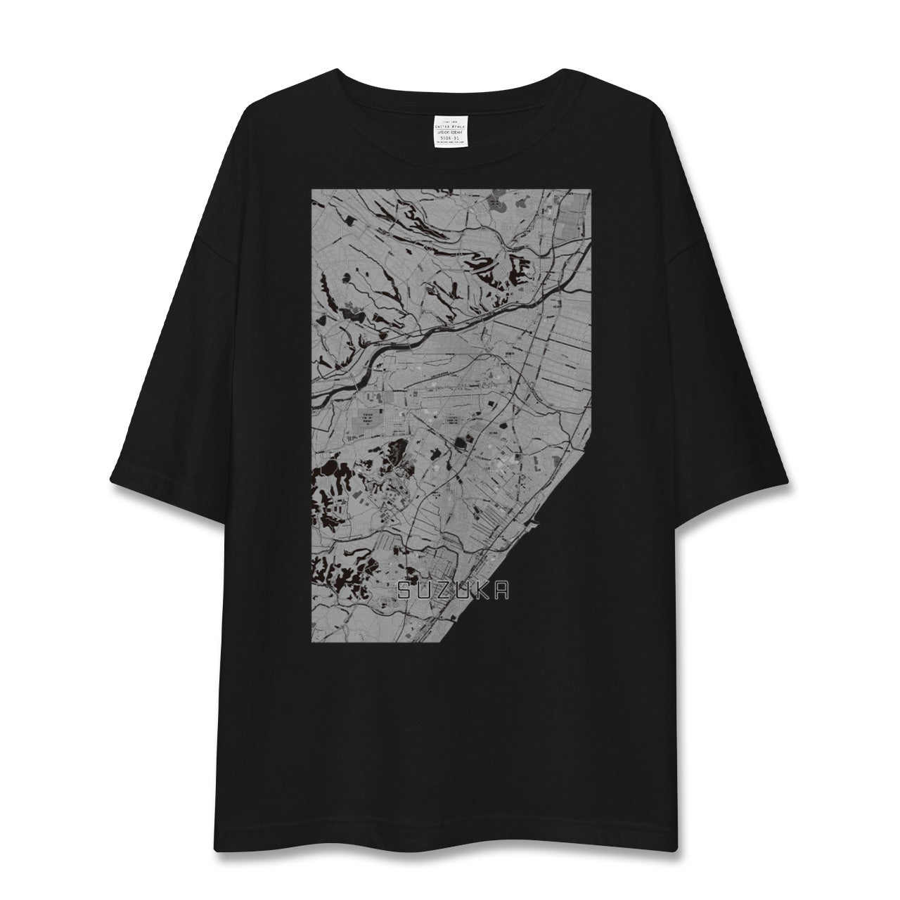 【鈴鹿(三重県)】地図柄ビッグシルエットTシャツ