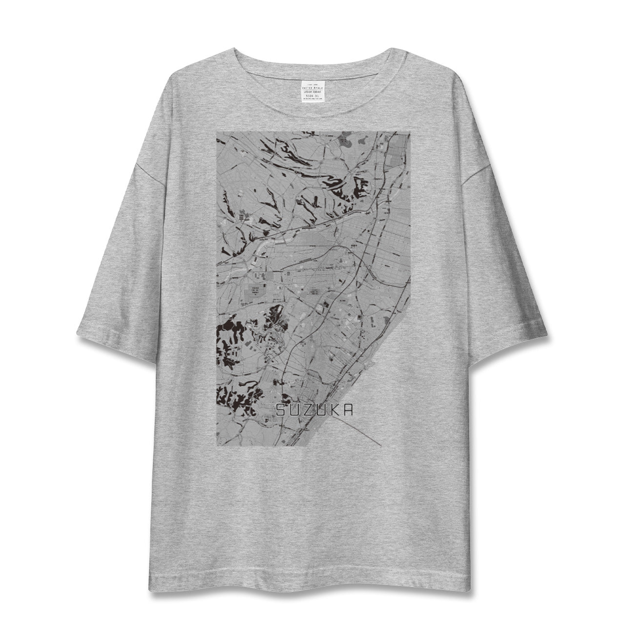 【鈴鹿(三重県)】地図柄ビッグシルエットTシャツ