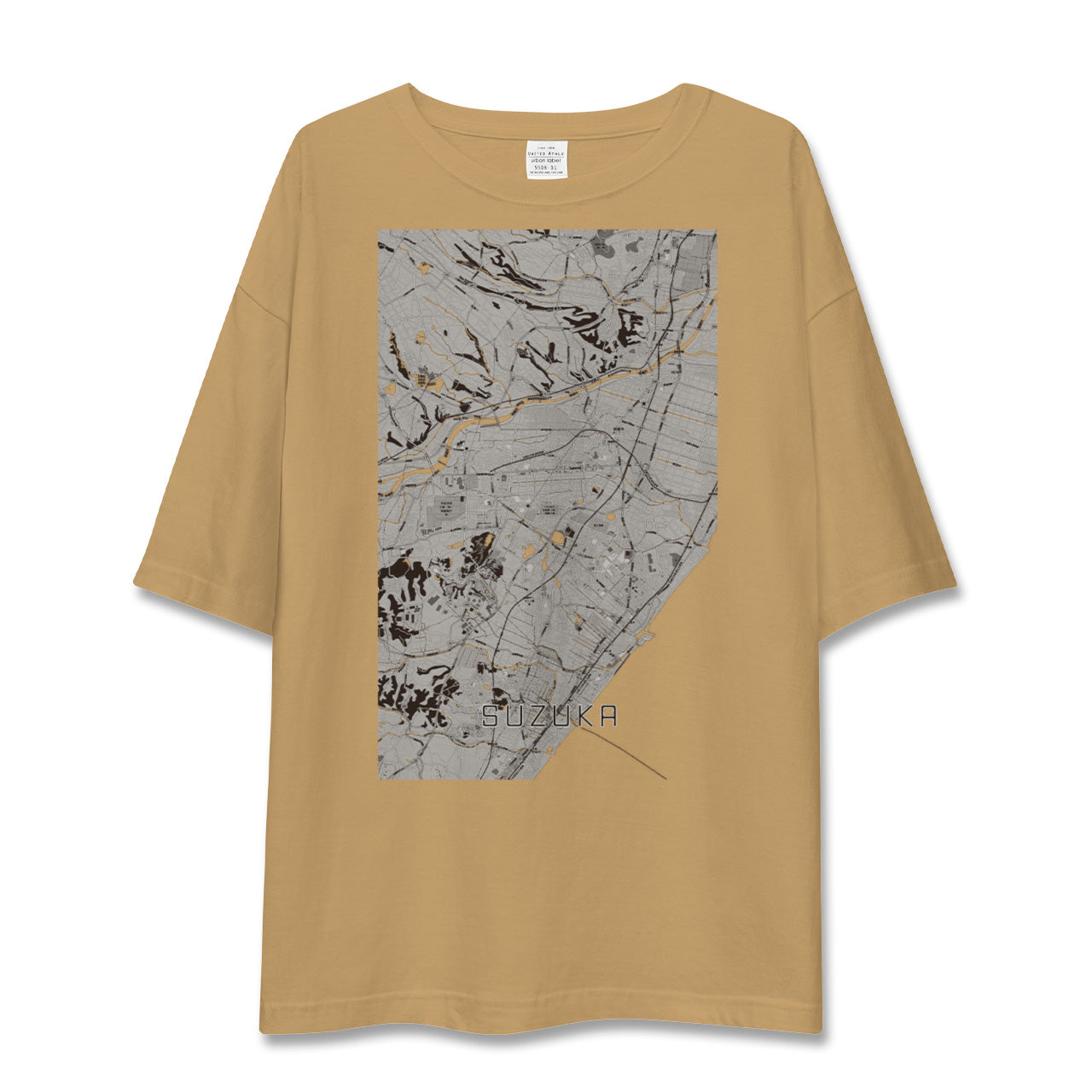 【鈴鹿(三重県)】地図柄ビッグシルエットTシャツ