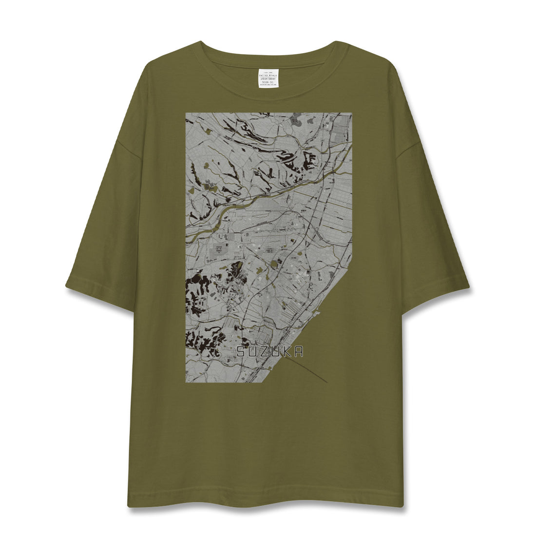 【鈴鹿(三重県)】地図柄ビッグシルエットTシャツ