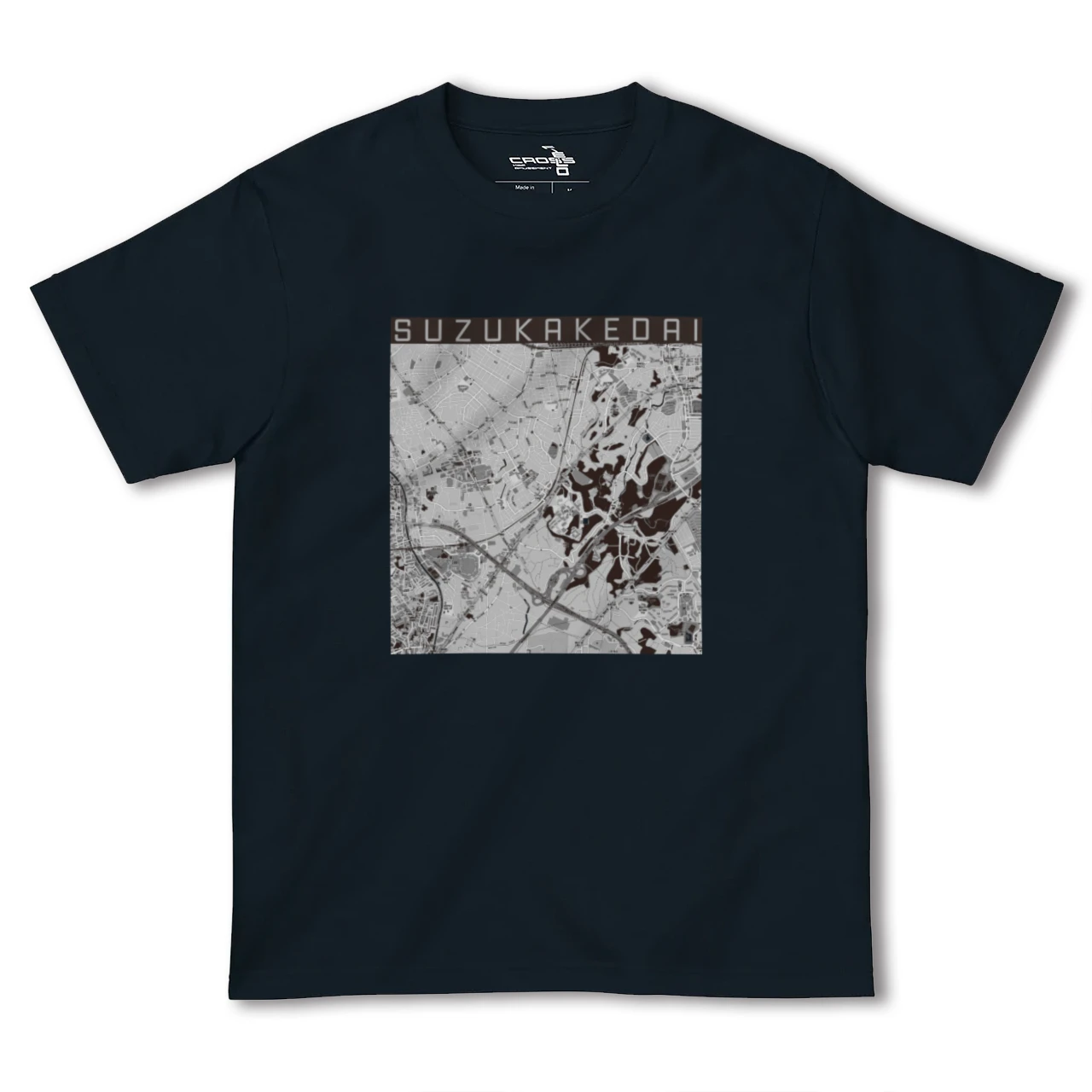 【すずかけ台(東京都)】地図柄ヘビーウェイトTシャツ
