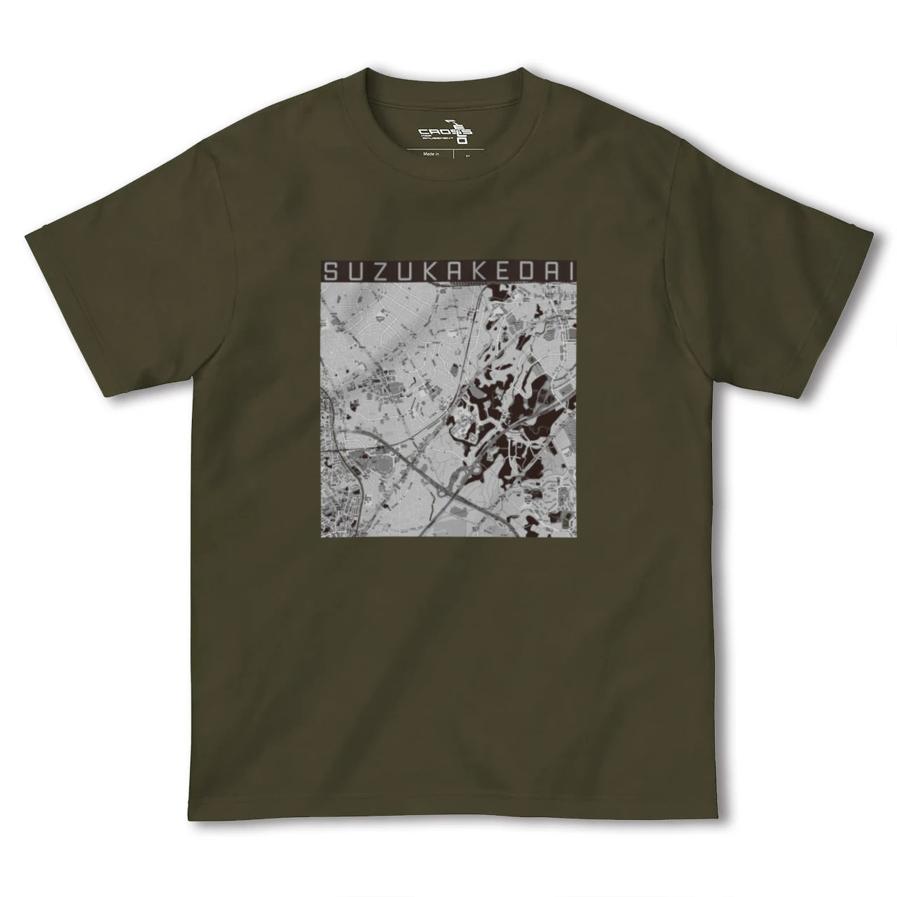 【すずかけ台(東京都)】地図柄ヘビーウェイトTシャツ