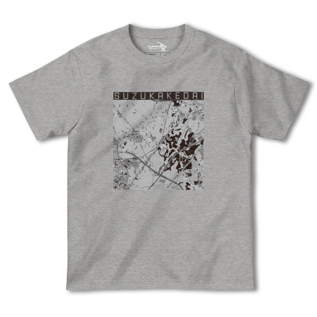 【すずかけ台(東京都)】地図柄ヘビーウェイトTシャツ