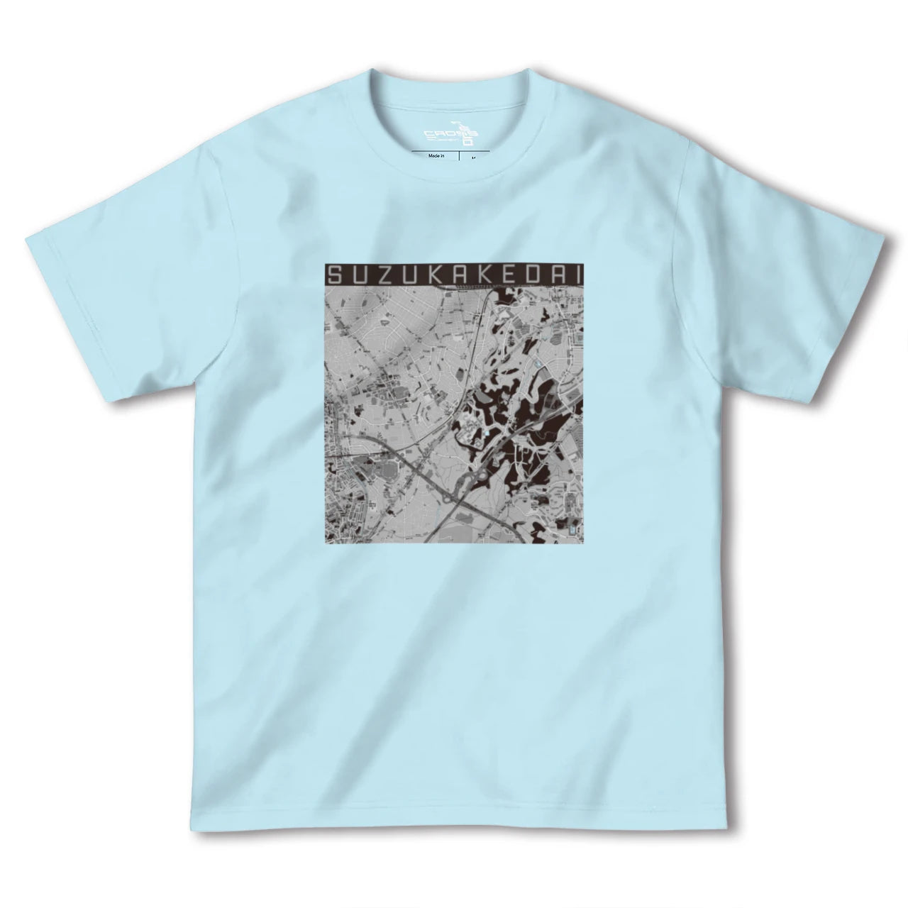 【すずかけ台(東京都)】地図柄ヘビーウェイトTシャツ