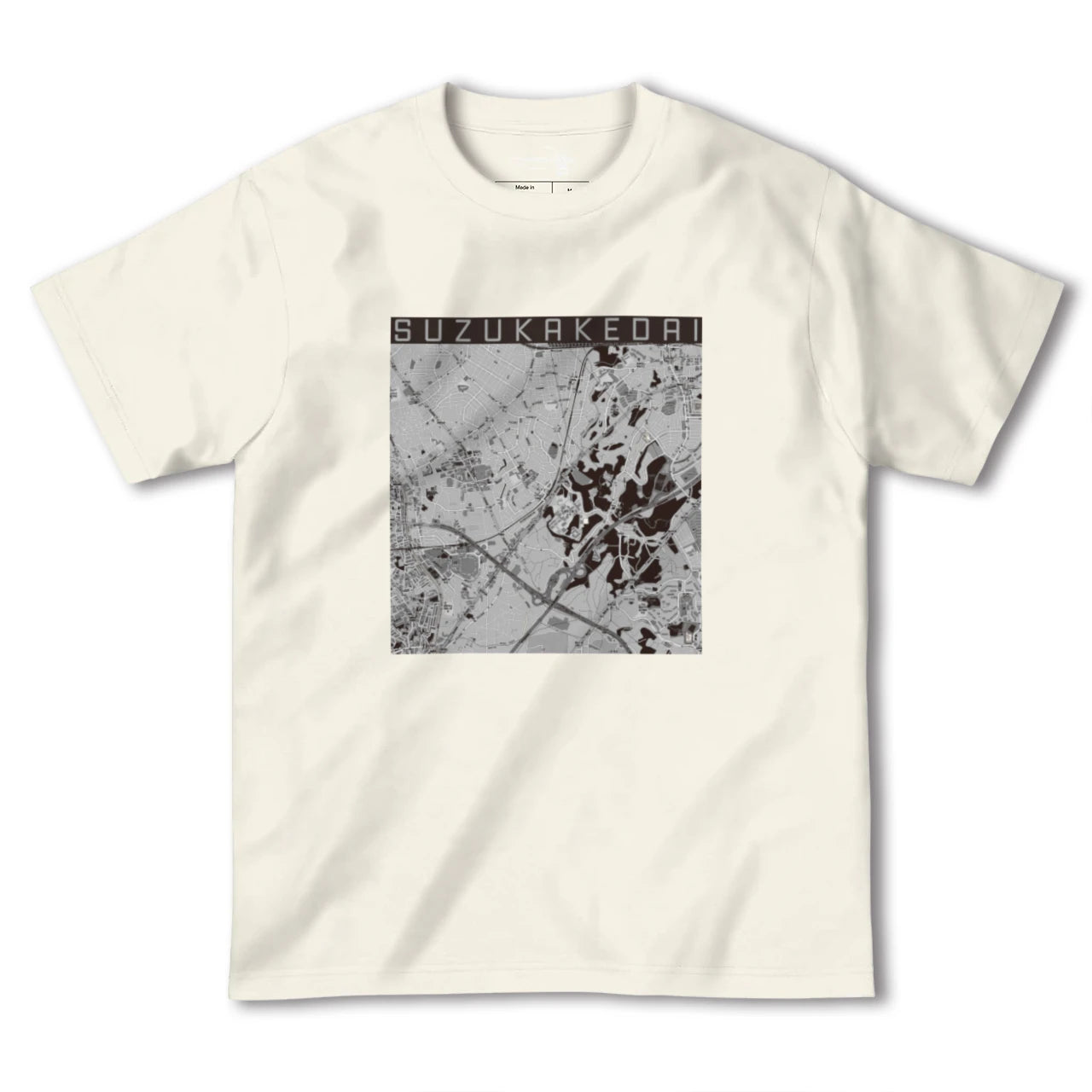 【すずかけ台(東京都)】地図柄ヘビーウェイトTシャツ