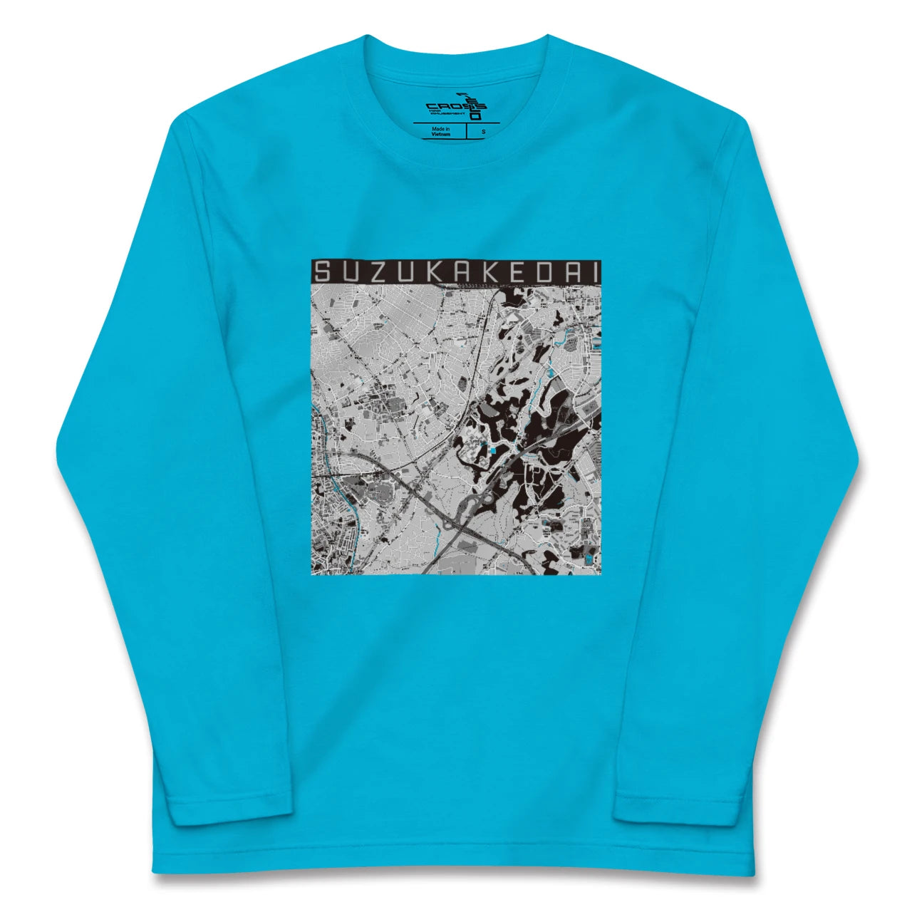 【すずかけ台(東京都)】地図柄ロングスリーブTシャツ