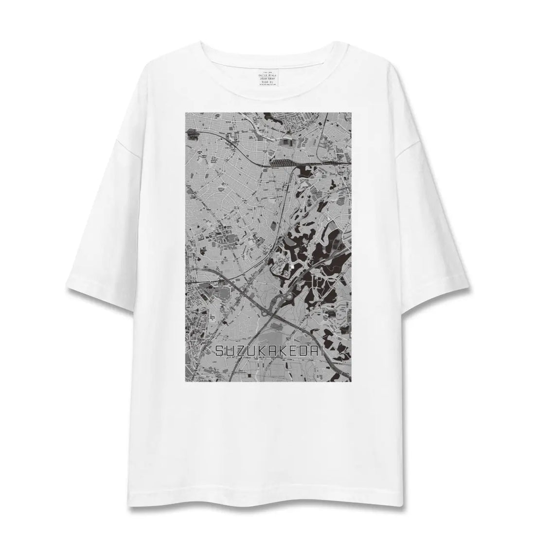 【すずかけ台(東京都)】地図柄ビッグシルエットTシャツ