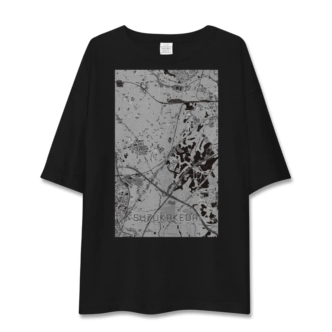 【すずかけ台(東京都)】地図柄ビッグシルエットTシャツ