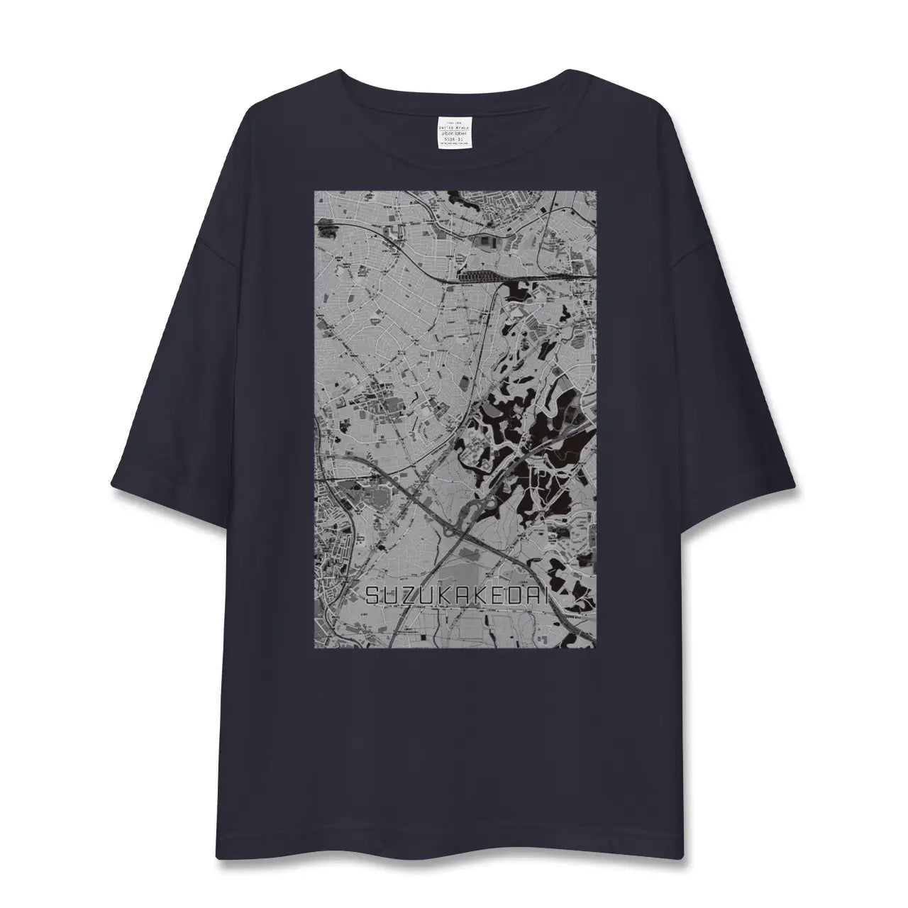【すずかけ台(東京都)】地図柄ビッグシルエットTシャツ