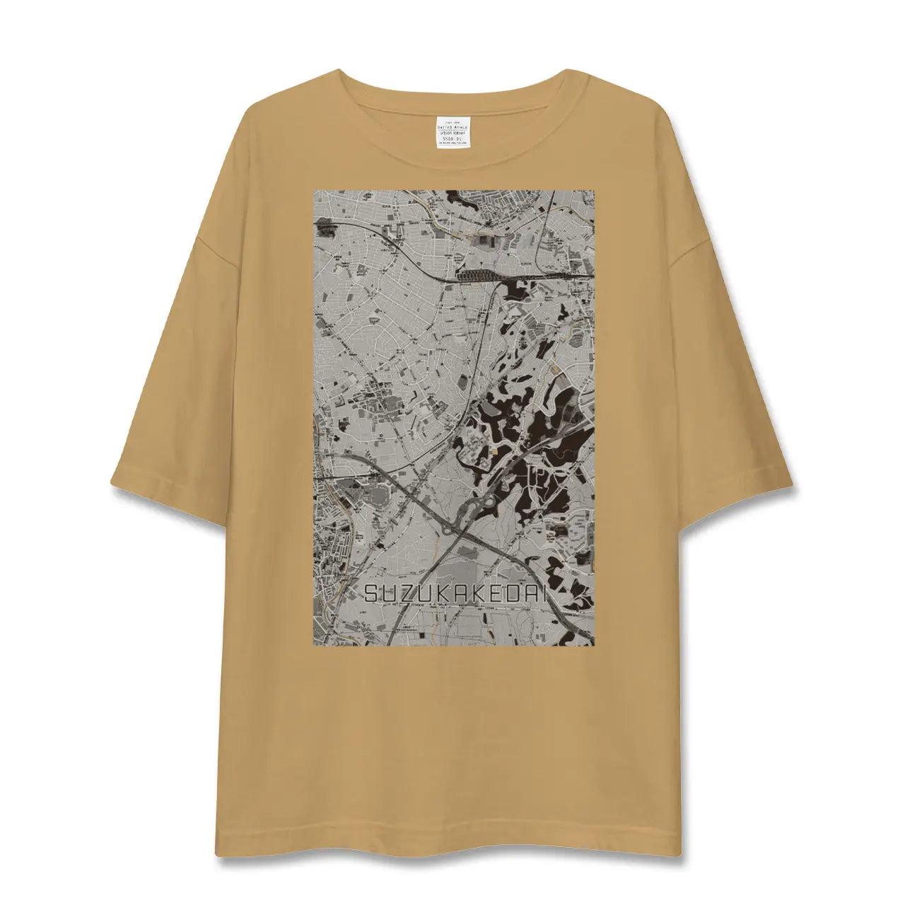 【すずかけ台(東京都)】地図柄ビッグシルエットTシャツ