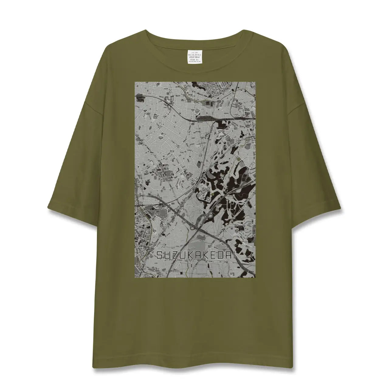 【すずかけ台(東京都)】地図柄ビッグシルエットTシャツ