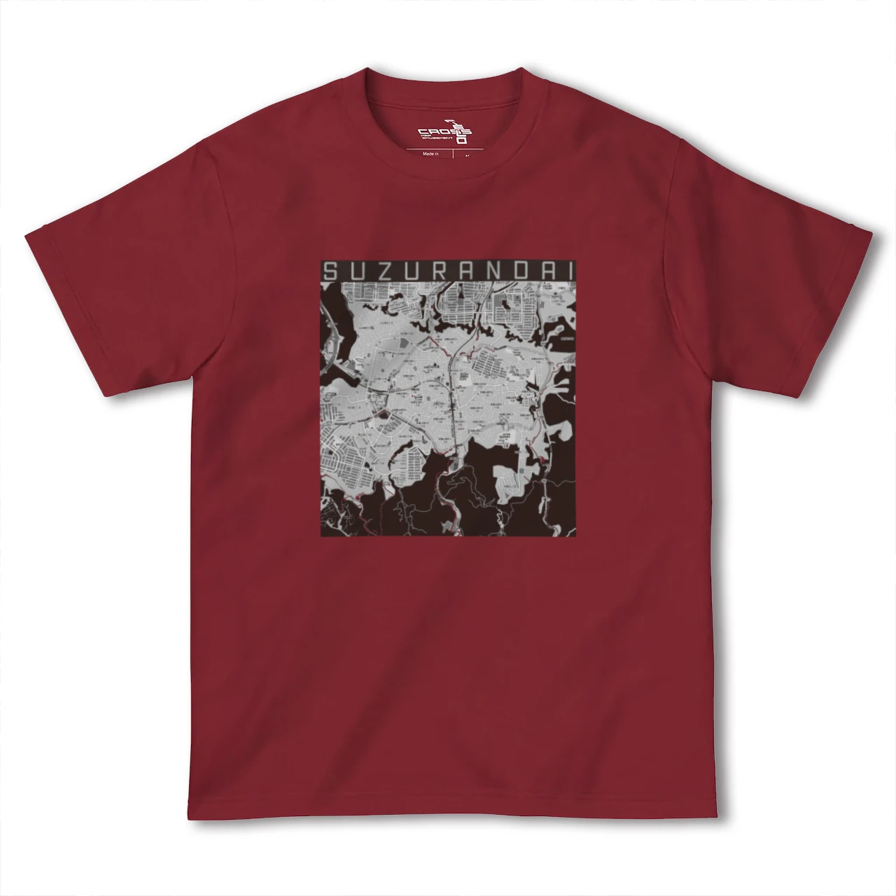 【鈴蘭台(兵庫県)】地図柄ヘビーウェイトTシャツ