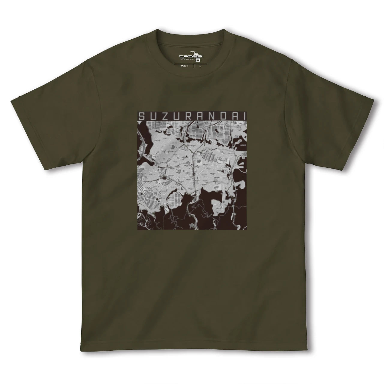 【鈴蘭台(兵庫県)】地図柄ヘビーウェイトTシャツ