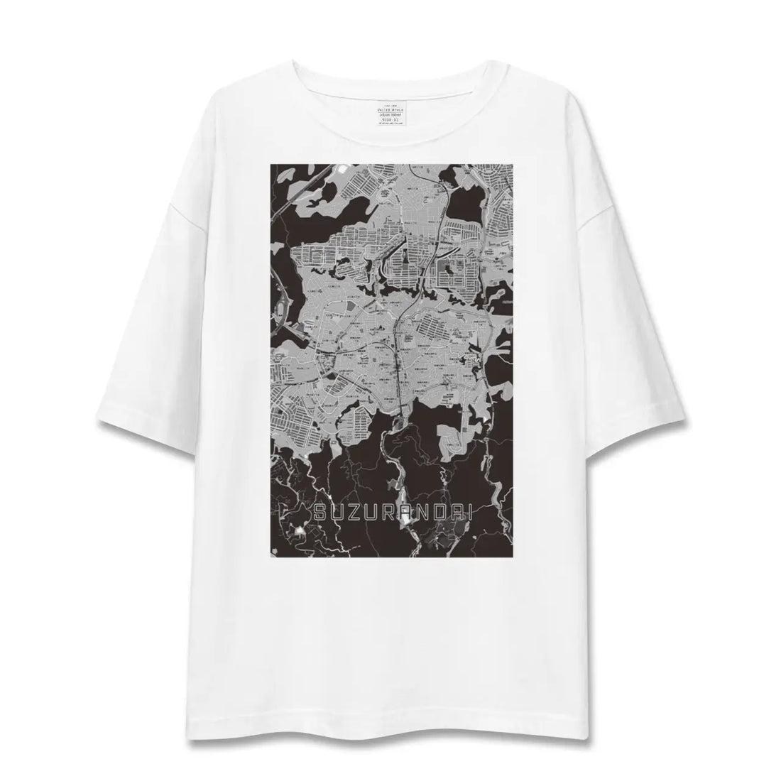 【鈴蘭台(兵庫県)】地図柄ビッグシルエットTシャツ