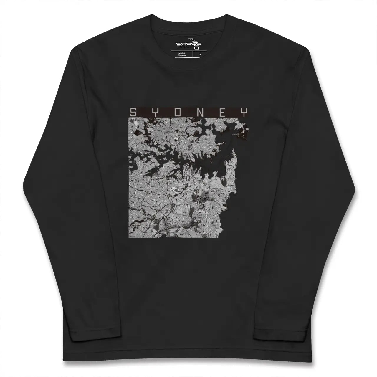 【シドニー(オーストラリア)】地図柄ロングスリーブTシャツ