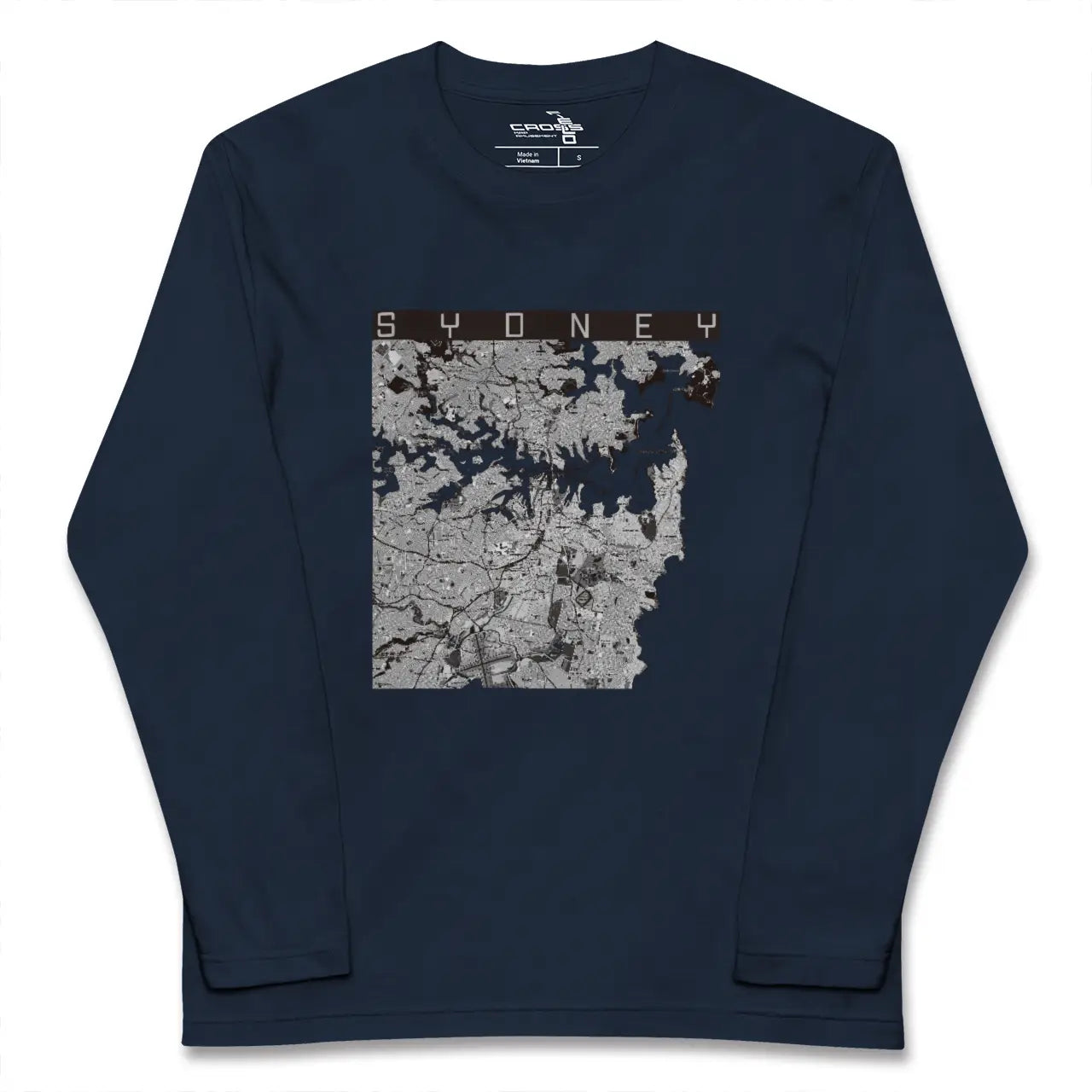 【シドニー(オーストラリア)】地図柄ロングスリーブTシャツ