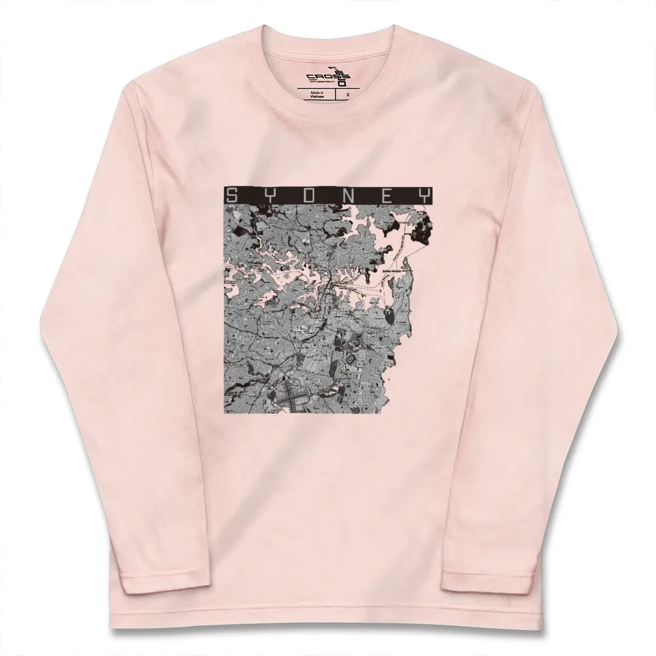【シドニー(オーストラリア)】地図柄ロングスリーブTシャツ