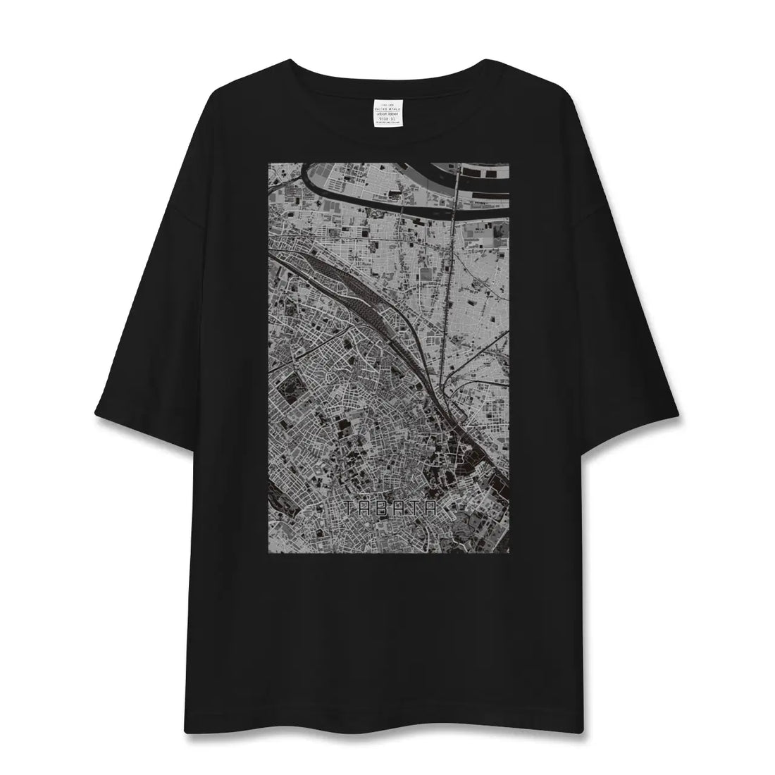 【田端(東京都)】地図柄ビッグシルエットTシャツ