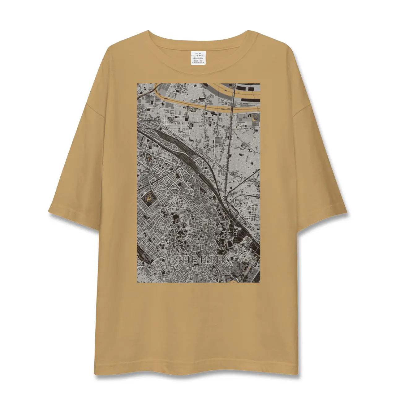 【田端(東京都)】地図柄ビッグシルエットTシャツ