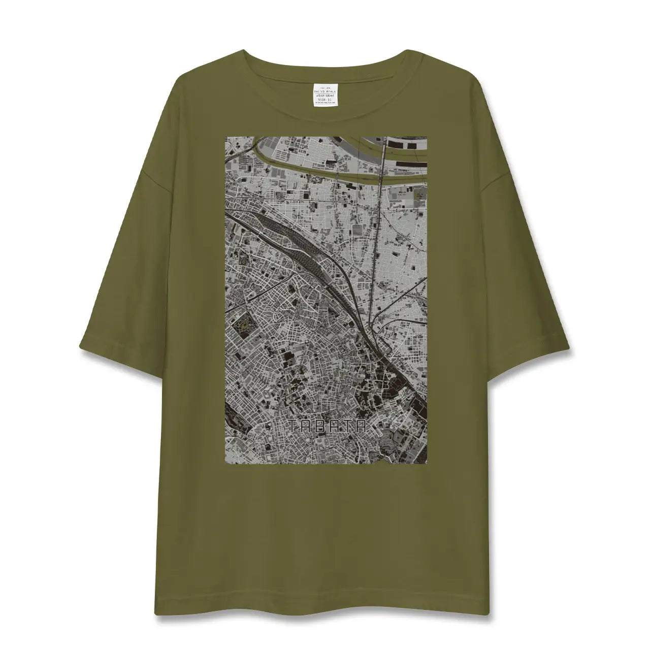【田端(東京都)】地図柄ビッグシルエットTシャツ